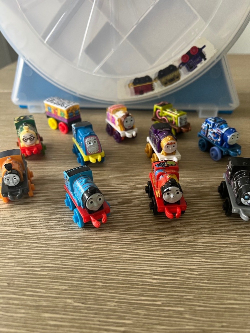 Lot of 11 Thomas the Train and Friends Minis trains with Carrying Case